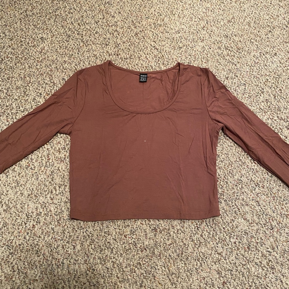 U-Neck Cropped Long Sleeve